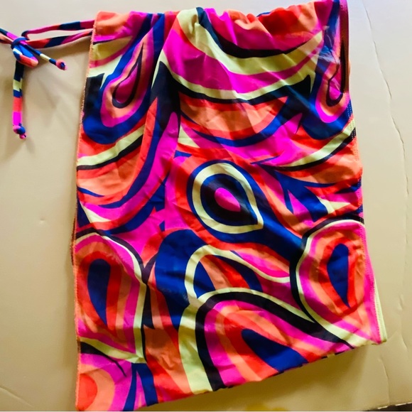 Shein Bikini Swimsuit Vibrant Pink Multicolor Large New - Picture 6 of 6